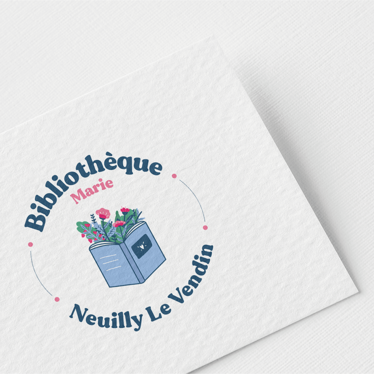 Création de logo pour la Bibliothèque Marie de Neuilly Le Vendin en Mayenne